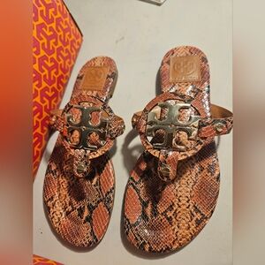 Tory Burch Miller 2 Brown Snake Sandals